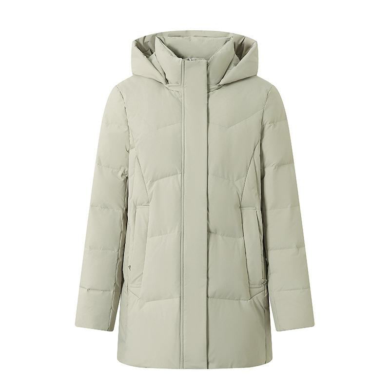 Пуховик для мам, женский, средней длины, большого размера, свободный, для людей среднего и пожилого возраста, однотонный, плотный, зимняя куртка