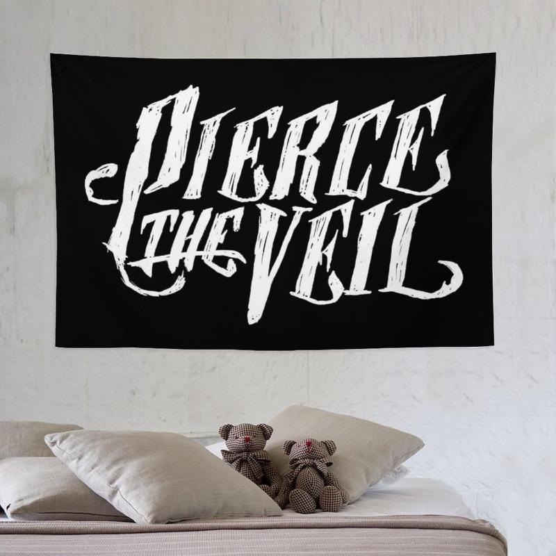 VIKAMA Pierce The Veil Band Tapestry Punk Rock Design Perfect For Music Fan Decor Bedroom Wall Styling and Photo Backdrops