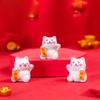 Micro Landscape Decoration for Good Luck and Fortune Cat Resin Crafts Car Cat Decoration Tabletop Home Decoration