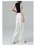 Designer High-Waisted Wide-Leg Jeans for Women - Trendy Spring Floor-Length Denim Pants