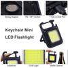 Mini Warning Safety Light LED Floodlight Mini Keychain Light Portable Lights COB LED Flashlight
