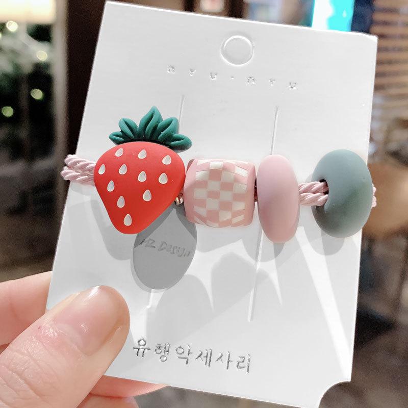 Изысканная резинка для волос с четырехлистным клевером из стразов - Высокоэластичная резинка для хвостика