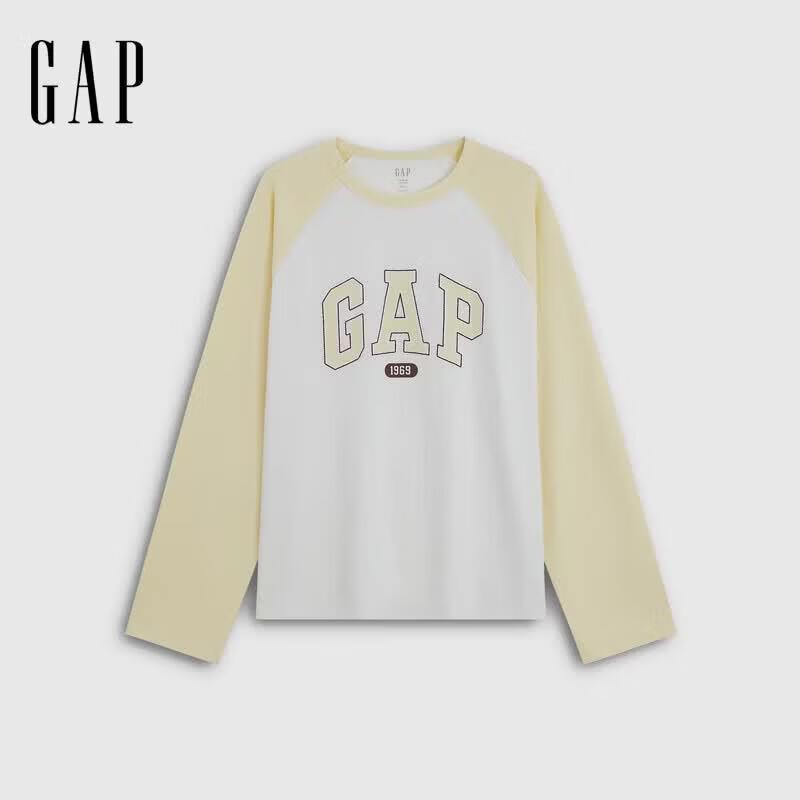 Gap Женская футболка с цветными блоками и длинным рукавом-реглан