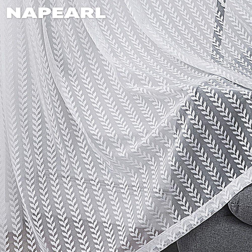 1 шт. NAPEARL французский стиль минималистский высококачественный кружевной трикотажный однотонный прозрачный занавес для кухни гостиной балкона украшение дома