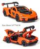 1:32 720S Senna Сплав Спортивный Автомобиль Литая Модель Игрушки Со Звуком Светом Открывающиеся Двери С Pull Back Миниатюрные Транспортные Средства Подарок Другу Ребенка