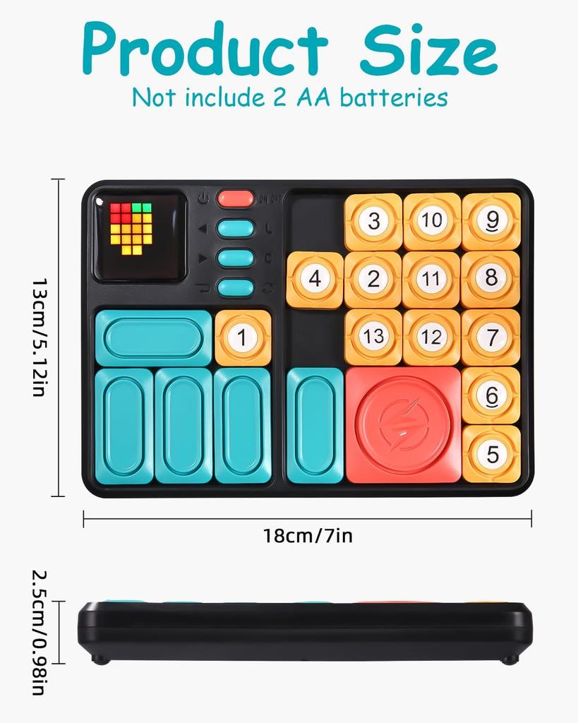Super Slide Puzzle Handheld Thinking Game, Magnetic Logic Training Slide Puzzle, Travel Fidget Toy Development for All