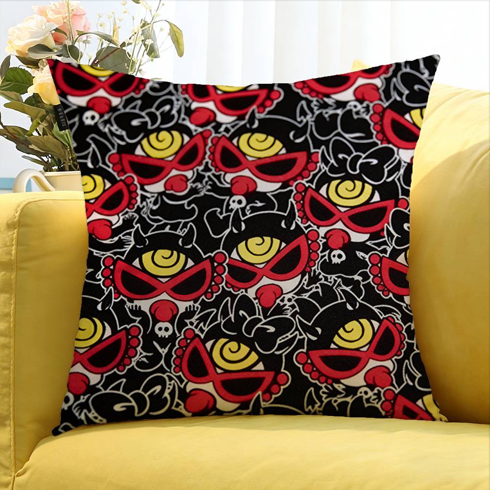 Fashion H-Hysteric Mini World Various Sizes Square Pillow Case For Car Home Bedchamber Decor