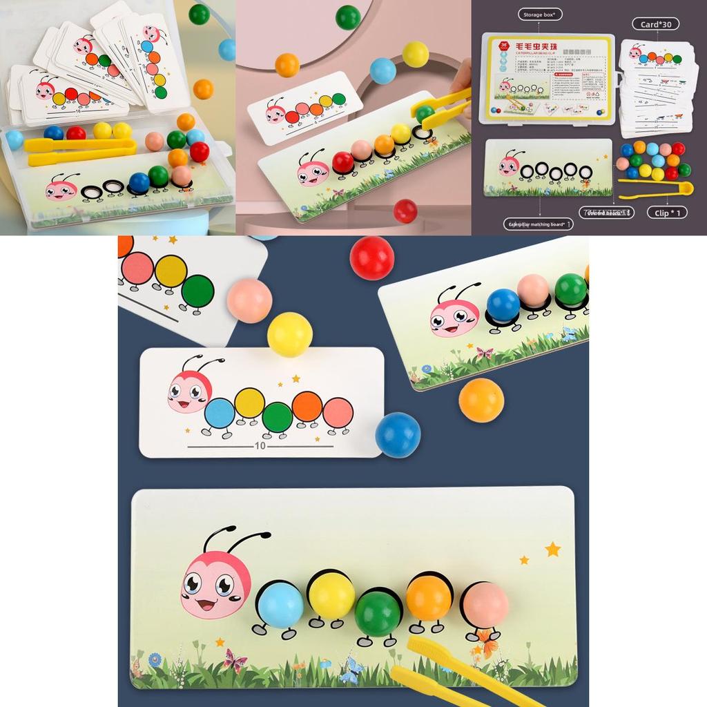 Wooden Bead Stringing Toy For Kid Fine Motor Skills And Parent Child Play