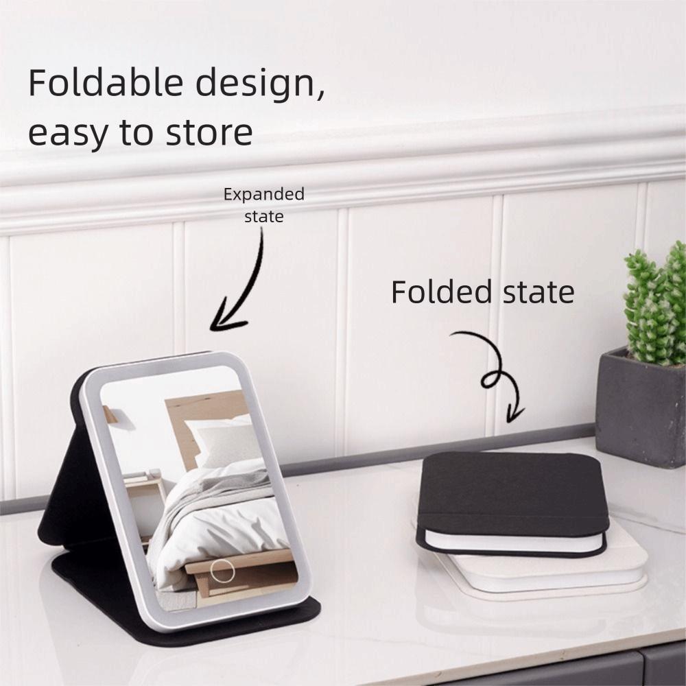 Зарядное настольное косметическое зеркало, регулируемое зеркало для макияжа, настольное зеркало для макияжа, туалетный столик