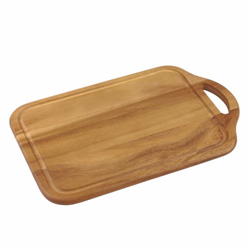 PEARL METAL Acacia Cutting Board, Large, Style Plate, C-9135