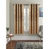 Pack of 2 Plain Velvet Copper Print Curtains Bedroom Living Room Kids Room Velvet Copper Print Window Curtain 160 GSM