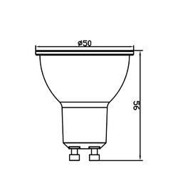 Lot de 10 ampoules LED GU10 5W (Eq. 32W) 4000K 110°