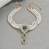 Luxury Imitation Pearl Clavicle Chain Rhinestone Multi-layer Beaded Necklaces  Party