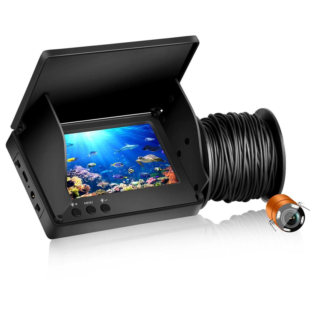 4.3 Inch Underwater Fishing Camera Wide-angle Infrared Night Vision HD Fish Finder 30M 1000TVL Waterproof Video Fish Finder