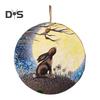 Животное украшение 2D Плоский акриловый кулон Животное под луной Подвесное украшение для рождественских елок Окна Стены