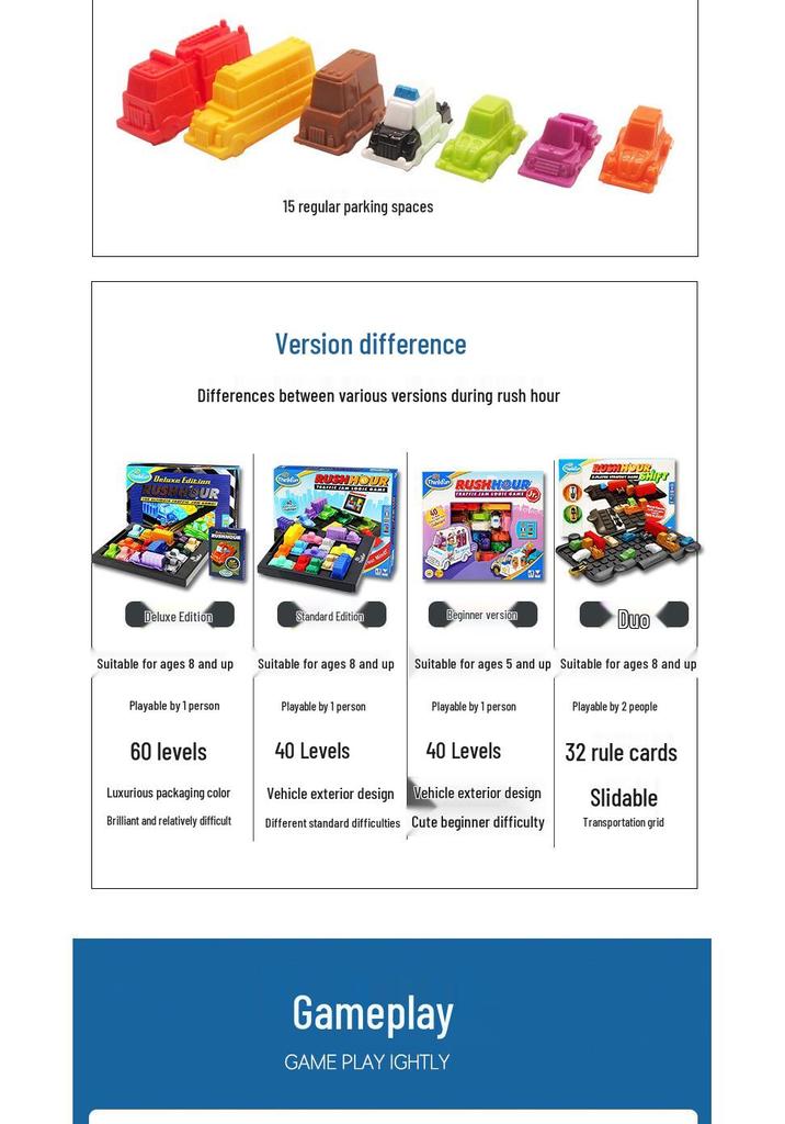 ThinkFun час пик Junior Deluxe Edition: Игрушка для начинающих: пространственное мышление и планирование