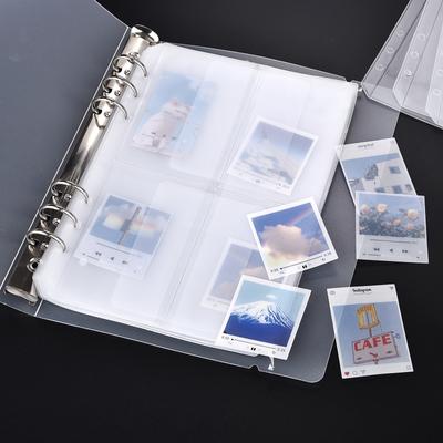 A5 6-отверстий ремень для хранения папок-зажимов для вырезания альбомов для хранения органайзер для хранения наклеек прозрачный пакет книга буклет