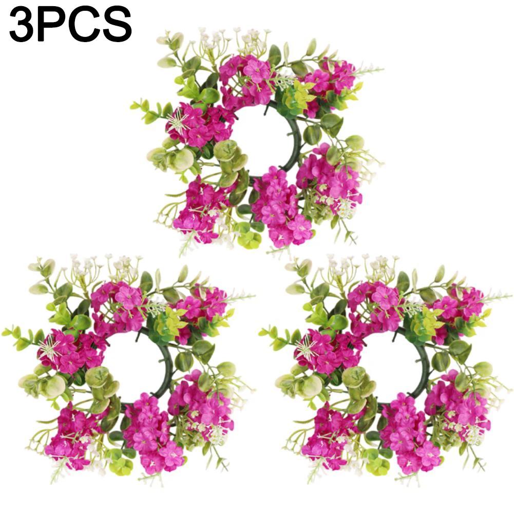 Eucalyptus Wreath Artificial Flower Garland Craft Projects Elegant Style Natural Aesthetic Artificial Flower Candle Garland 25cm