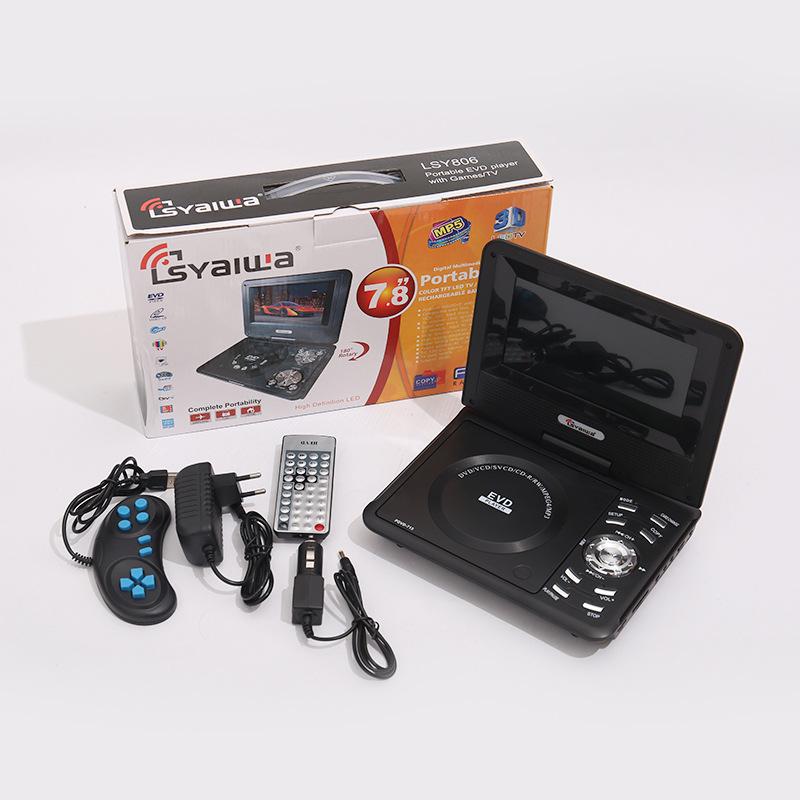 Самый продаваемый в Африке портативный DVD-плеер с экраном 7,8 дюйма, функцией CD и игр