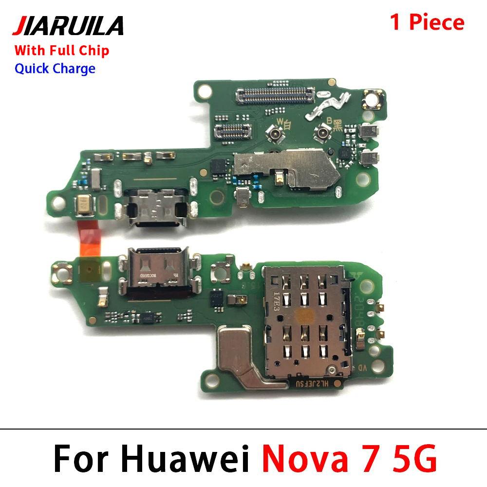 Плата USB-зарядки для Huawei Nova 1T 7 8 9 11 Pro Se Порт USB-зарядки Разъем платы USB Шлейф с микрофоном