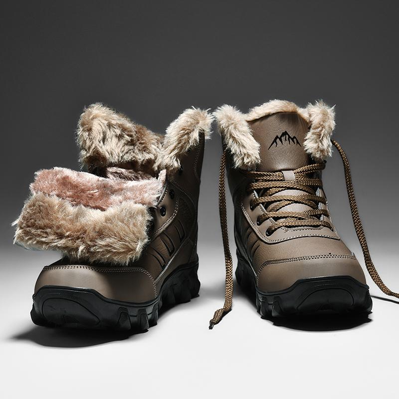 Зимние ботинки больших размеров в русском стиле, мужская обувь, непромокаемые уличные ботильоны для мужчин, зимние ботинки, высокая мужская обувь