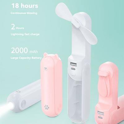 Ручной складной электрический вентилятор, настольный вентилятор USB, блок питания для мобильного телефона, небольшой портативный мини-вентилятор