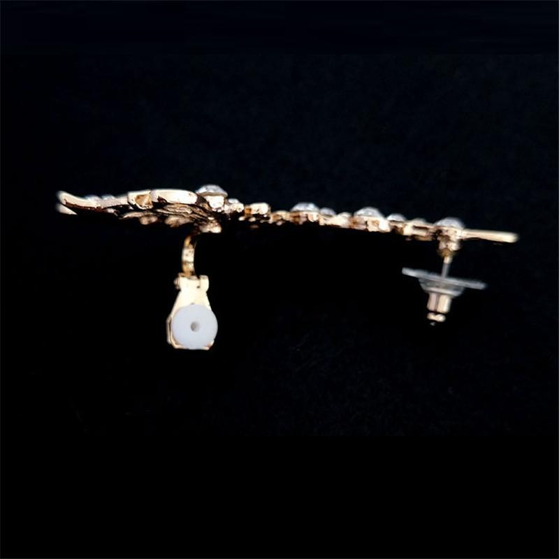 Модный дизайн в виде бабочки, панк-рок, стразы, кристаллы, манжеты для ушей, серьги-гвоздики, серьги-гвоздики для пирсинга, зажимы для ушей, ювелирные изделия