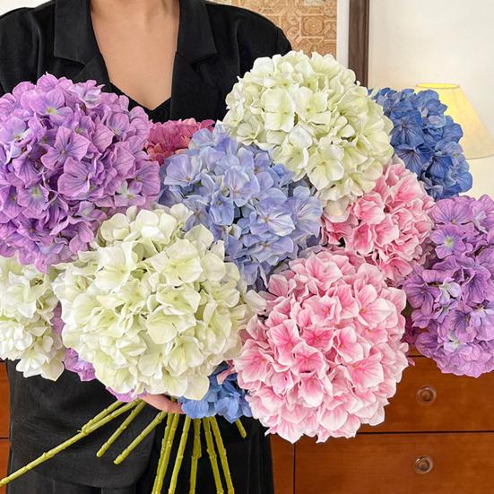 Искусственная гортензия Yousheng, искусственная гортензия с гибким стеблем, реалистичный долговечный искусственный цветок для цветочной композиции, домашнего декора, вечеринки, свадьбы