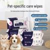 Antibacterial Deodorizing Pet Wipes for Cats and Dogs - Tear Stain Remover, Disposable Cleaning Supplies.