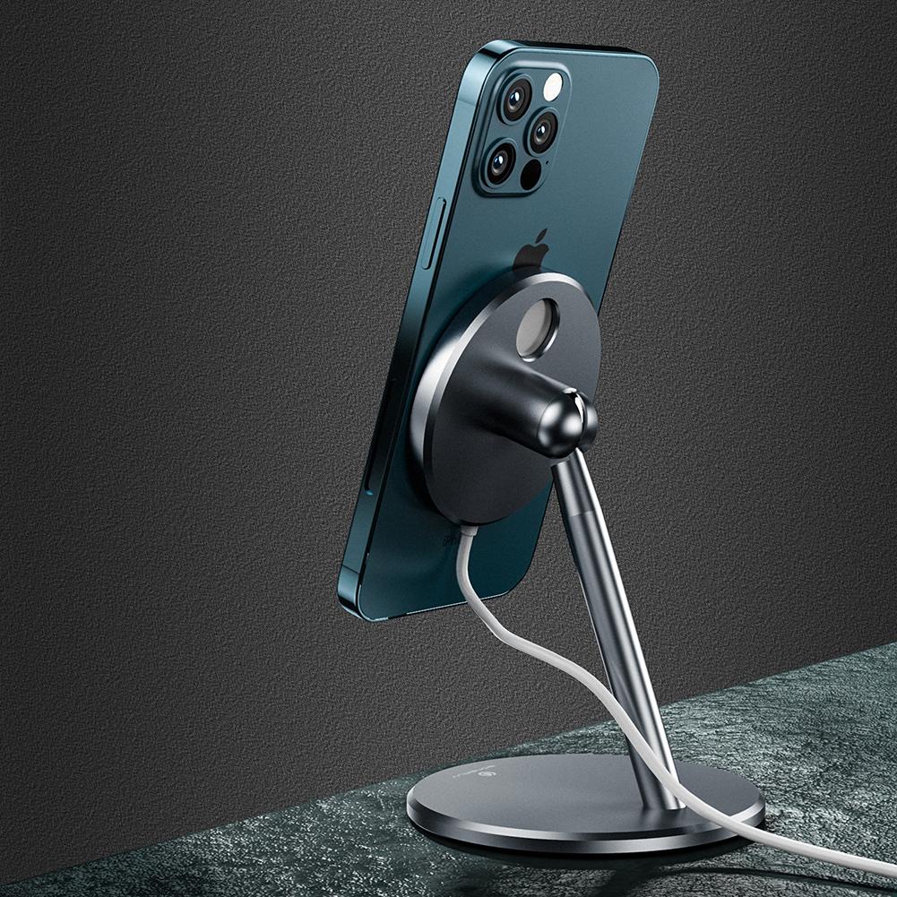 Phone Charger Holder Aluminium Alloy Bracket For Iphone12magsafe Magnetic Wireless Fast Charging Stand