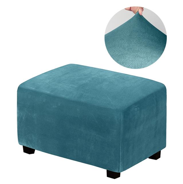 2 Sizes Footstool Cover Elastic Footstool Cover Flexible Furniture Protection Removable Footstool Cover Home