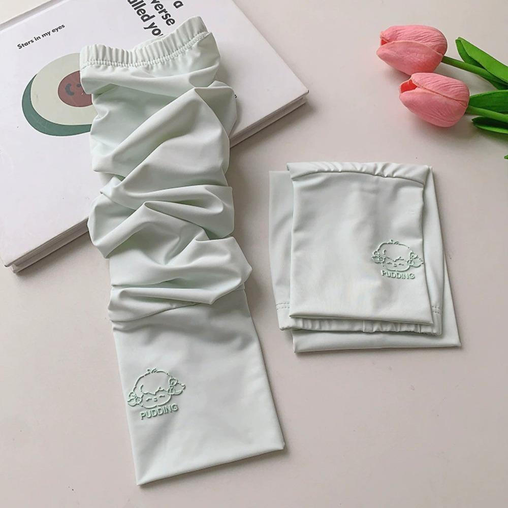 Cartoon Animals Sunscreen Arm Covers Elastic Cycling Gloves Long Ice Silk Sleeves Driving