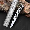 Folding Fruit Knife Stainless Steel Pocket Knife with Keychain Fruit Slicing Knives with Non-slip Handle Household Small Knife