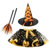 Wand Kids Halloween Costume with Hat Halloween Children's Witch Dress  Halloween Decoration