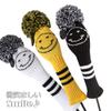 Knit Golf Headcover Smile Covers 4-Piece Set, (Yellow)