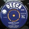 7inch Record ANTHONY NEWLEY - Someone To Love / It's All Over 45F11163 Decca 1959 UK Pop Used