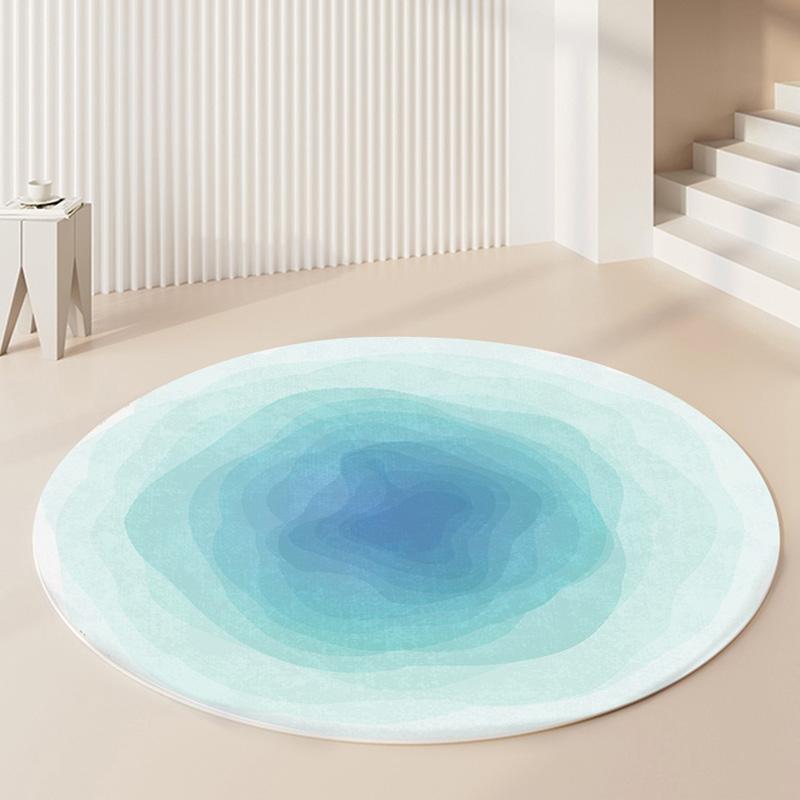 Light Luxury Carpets for Living Room Fluffy Soft Lounge Rug Thick Gradient Round Carpet Nordic Style Bedroom Decor Non-slip Mat