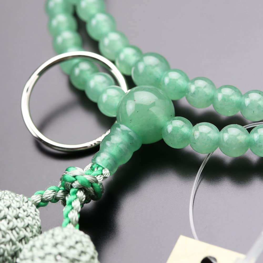 Четки Soto Zen для женщин, 8 размеров, индийское нефритовое кольцо из настоящего серебра, четки из чистого шелка с кисточками, четки Kyoto, 108 бусин, двойные 8