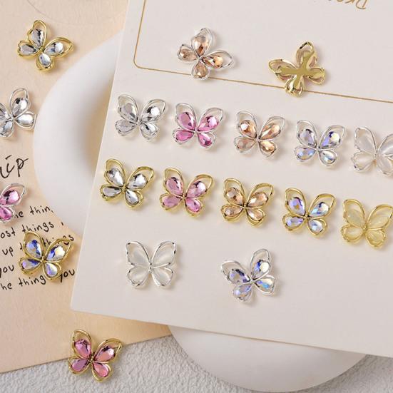 10шт ногтей красивые кристаллы сплава ювелирные изделия искусственные подвески полые художественные аксессуары для