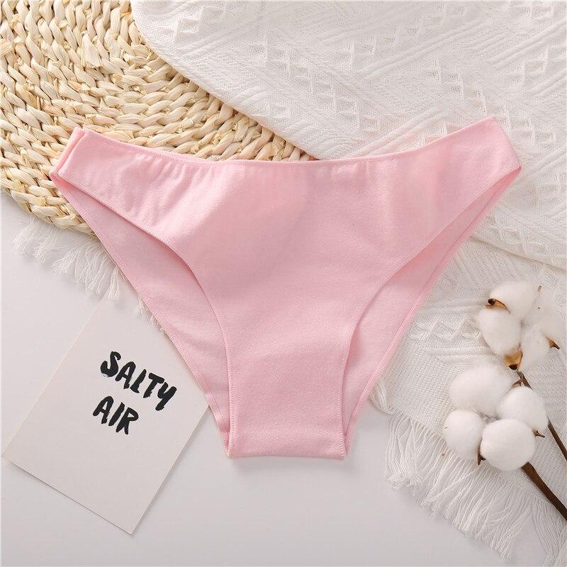FINETOO Женское хлопковое нижнее белье M-XXL, женские трусы-бикини, Femme, 7 цветов, дышащее нижнее белье, нижнее белье