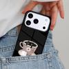 Милый чехол для телефона с изображением животного, кошки и кофе для iPhone 16e 15 14 13 12 17 Pro Max Plus Air 17pro Чехол