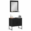 Wall Mounted Bathroom Furniture Set 2 pcs Black Particleboard