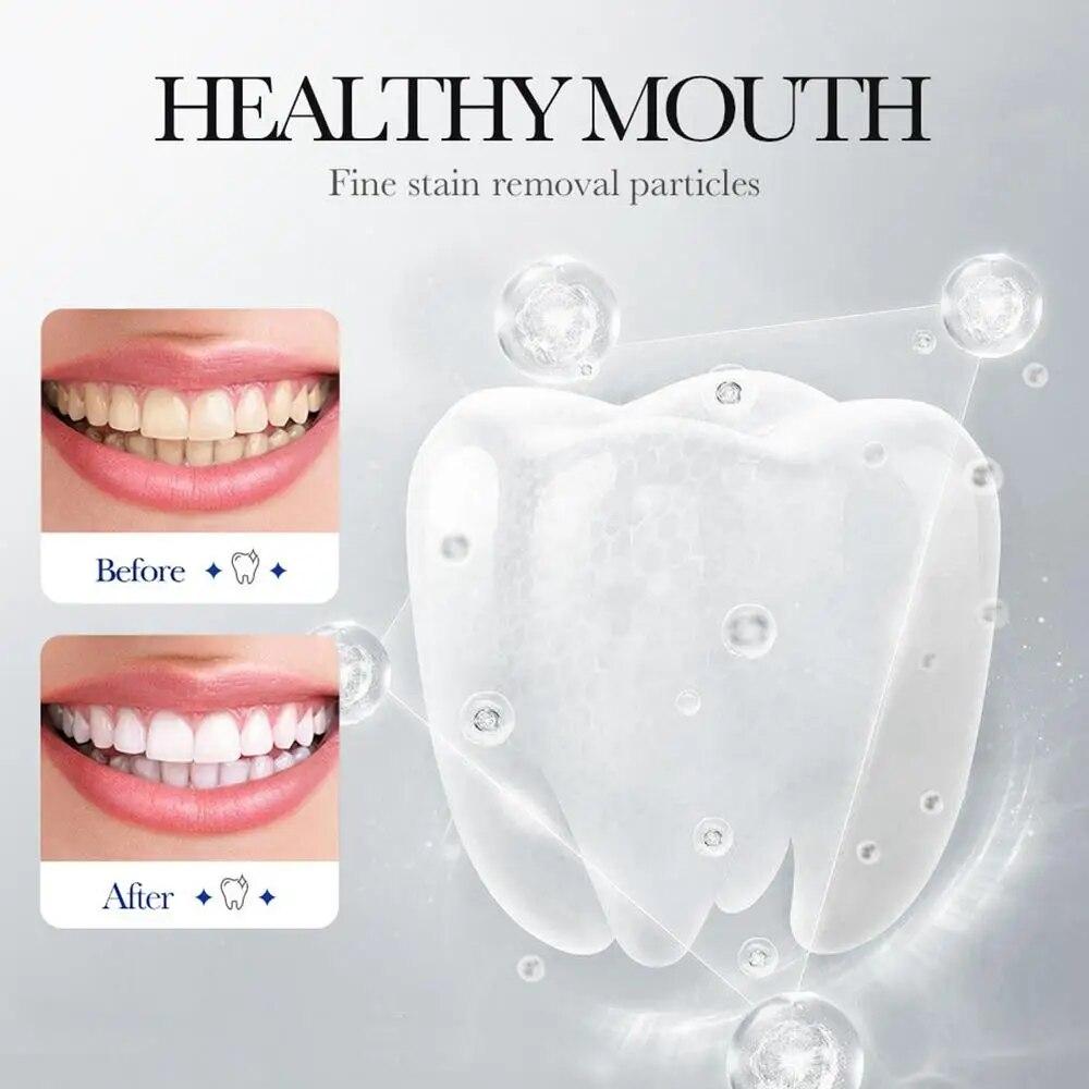 Зубная паста отбеливающая, глубоко очищающая зубная паста, отбеливающая зубная паста для взрослых с гиалуроновой кислотой, естественное отбеливание зубов