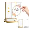 3 шт. Золотой акриловый держатель для знака, двухсторонняя фоторамка, флаер, меню, свадебный столик, номерной стенд