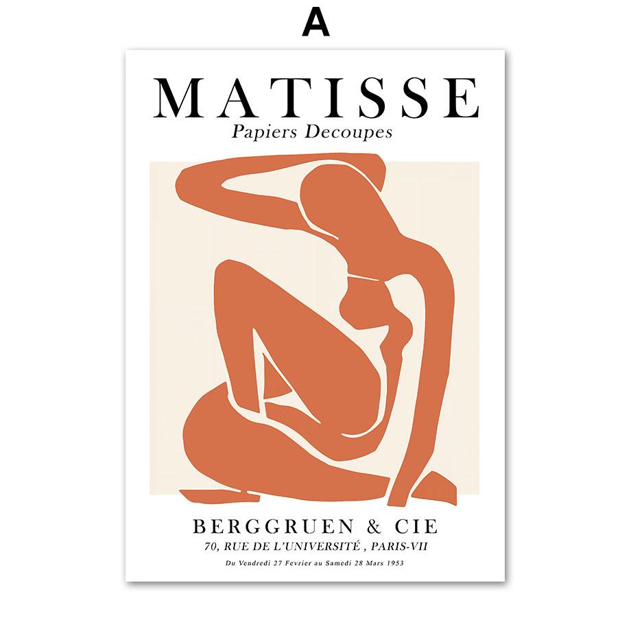 Абстрактная фигура Матисса Цветочный рынок Розовая настенная живопись на холсте Скандинавские постеры и принты Картины для декора гостиной