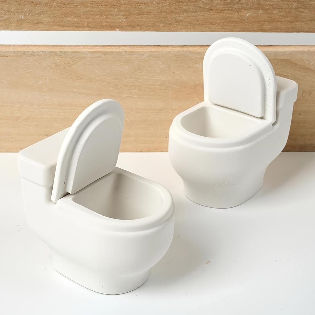 Силиконовая форма для литья смолы для подсвечника и хранения - Форма унитаза, форма для рукоделия своими руками для энтузиастов домашнего декора и мастеров - Многоцелевая