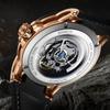 Bonest Gatti Watches Men's Casual Round Hollowed-out Spiral  Tourbillon Mechanical Watch