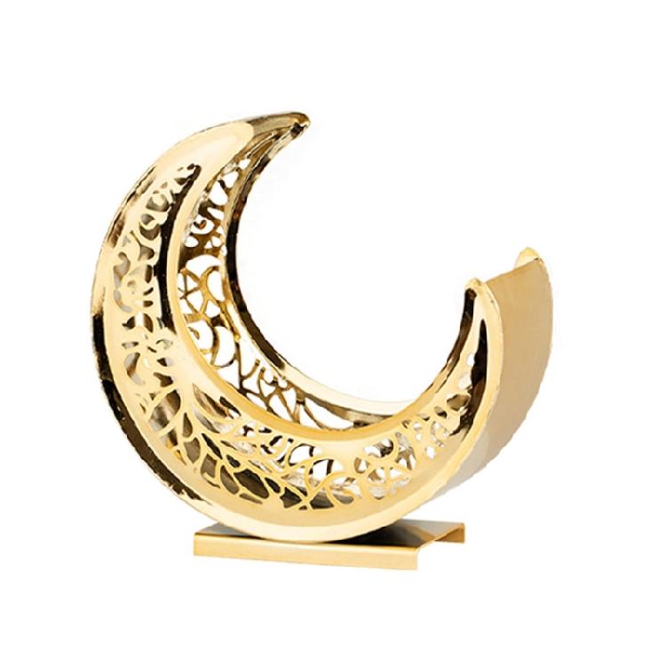 Изогнутая Луна Металлическое Блюдо для Закусок Безопасное для Посудомоечной Машины Поверхности Декоративная Кухонная Утварь для Конфет Аперитивов Домашнее Украшение