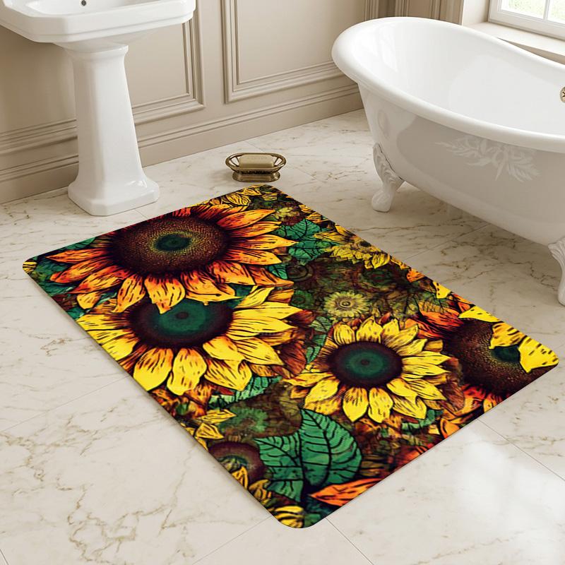 Sunflower Garden Living Room Nonslip Area Rug Soft Carpet For Bedroom Game Playroom Sofa Office Home Decor Doormat Christmas Gift C9301193