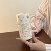 Милая керамическая кружка для воды с кроликом, для девочки, для офиса, для кофе, для завтрака, для молока, практичный сувенир, подарок
